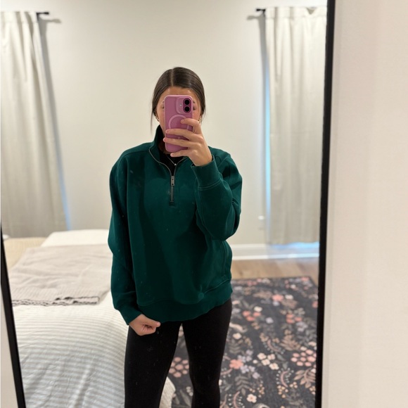 YPB Tops - YPB by Abercrombie Green Quarter Zip